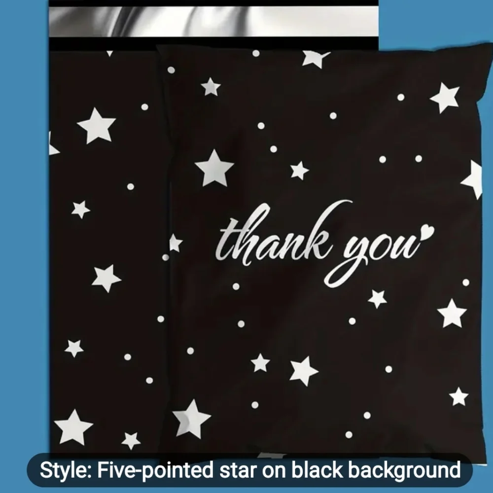 15ct. 14.5x19 Polymailers Random: Thank You Cards and Stickers